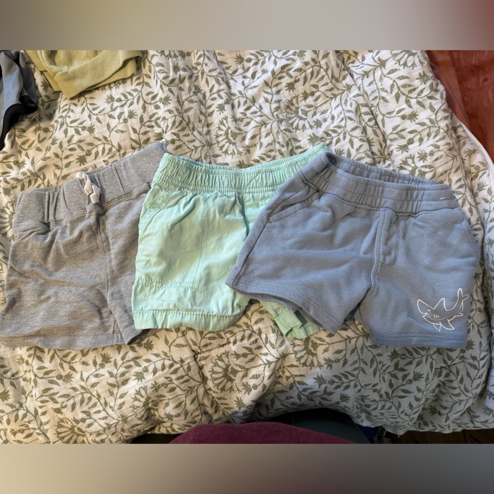 Kids Gray and Blue Shorts Set